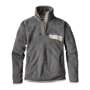 PATAGONIA Re Tool Fleece Pullover, gray and ivory